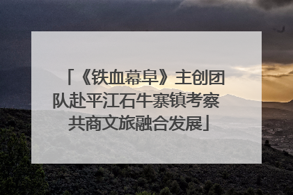 《铁血幕阜》主创团队赴平江石牛寨镇考察 共商文旅融合发展