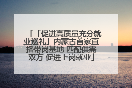 「促进高质量充分就业巡礼」内蒙古首家直播带岗基地 匹配供需双方 促进上岗就业