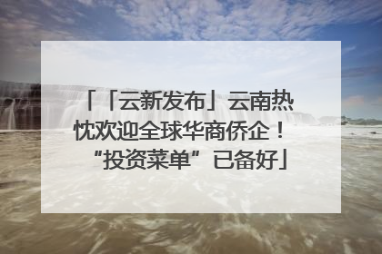 「云新发布」云南热忱欢迎全球华商侨企！“投资菜单”已备好