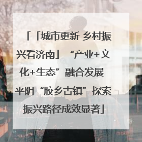 「城市更新 乡村振兴看济南」“产业+文化+生态”融合发展 平阴“胶乡古镇”探索振兴路径成效显著