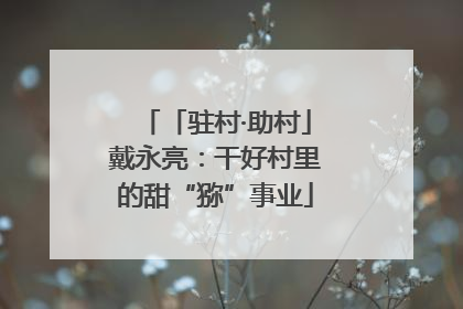 「驻村·助村」戴永亮：干好村里的甜“猕”事业
