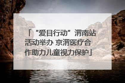 “爱目行动”渭南站活动举办 京渭医疗合作助力儿童视力保护