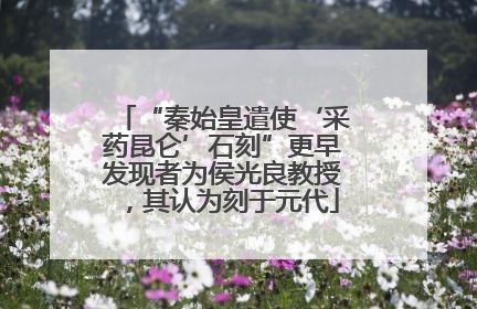 “秦始皇遣使‘采药昆仑’石刻”更早发现者为侯光良教授，其认为刻于元代
