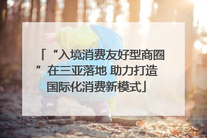 “入境消费友好型商圈”在三亚落地 助力打造国际化消费新模式
