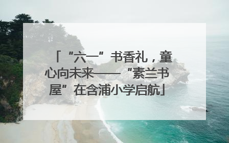 “六一”书香礼，童心向未来——“素兰书屋”在含浦小学启航