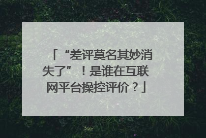 “差评莫名其妙消失了”！是谁在互联网平台操控评价？