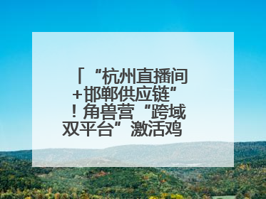 “杭州直播间+邯郸供应链”！角兽营“跨域双平台”激活鸡泽产业新动能