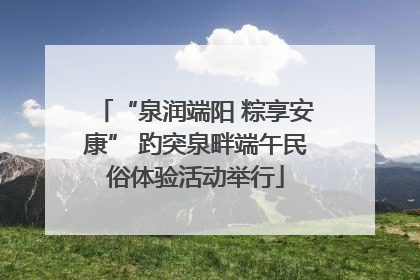 “泉润端阳 粽享安康” 趵突泉畔端午民俗体验活动举行