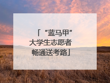 “蓝马甲”大学生志愿者畅通送考路
