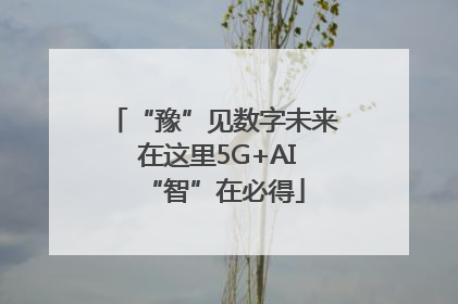 “豫”见数字未来 在这里5G+AI“智”在必得