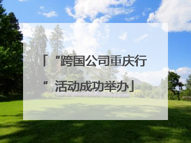 “跨国公司重庆行”活动成功举办