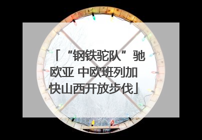 “钢铁驼队”驰欧亚 中欧班列加快山西开放步伐