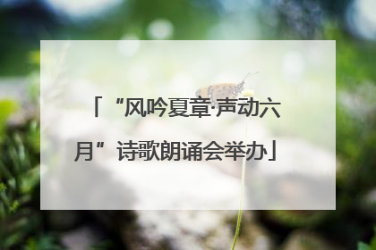 “风吟夏章·声动六月”诗歌朗诵会举办