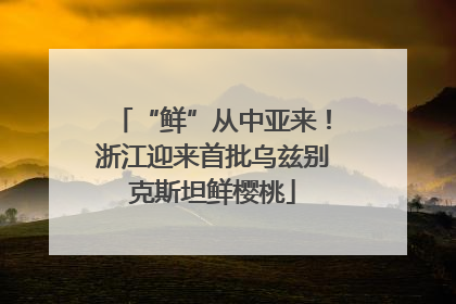 “鲜”从中亚来！浙江迎来首批乌兹别克斯坦鲜樱桃