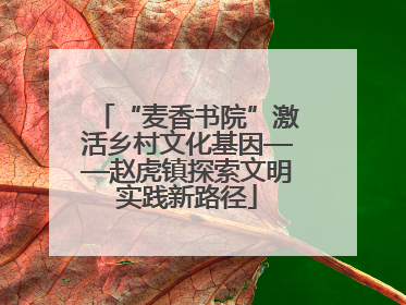 “麦香书院”激活乡村文化基因——赵虎镇探索文明实践新路径