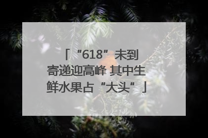 “618”未到 寄递迎高峰 其中生鲜水果占“大头”