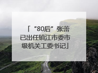 “80后”张蕾已出任镇江市委市级机关工委书记