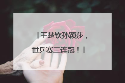 王楚钦孙颖莎，世乒赛三连冠！