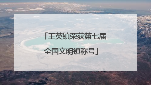 王英镇荣获第七届全国文明镇称号