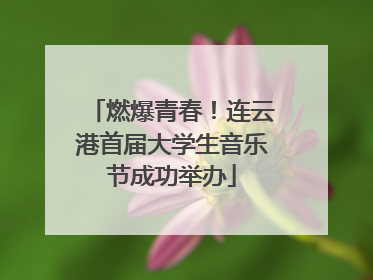 燃爆青春！连云港首届大学生音乐节成功举办