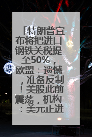 特朗普宣布将把进口钢铁关税提至50%，欧盟：遗憾，准备反制！美股此前震荡，机构：美元正进入熊市