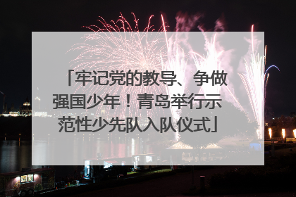牢记党的教导、争做强国少年！青岛举行示范性少先队入队仪式