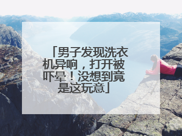 男子发现洗衣机异响，打开被吓晕！没想到竟是这玩意