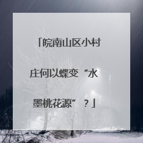 皖南山区小村庄何以蝶变“水墨桃花源”？