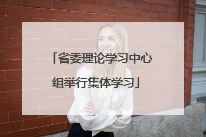 省委理论学习中心组举行集体学习