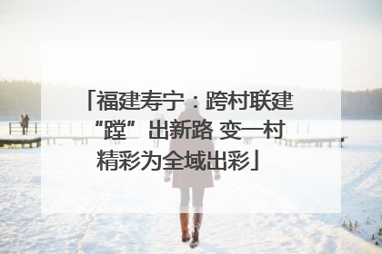 福建寿宁：跨村联建“蹚”出新路 变一村精彩为全域出彩
