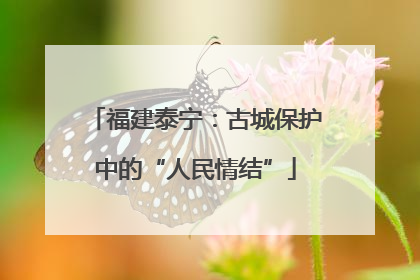 福建泰宁：古城保护中的“人民情结”