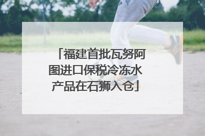 福建首批瓦努阿图进口保税冷冻水产品在石狮入仓