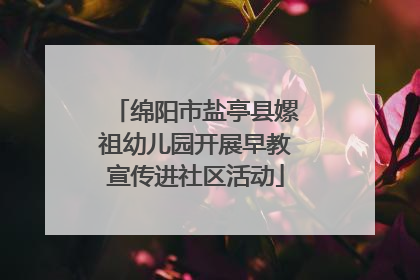 绵阳市盐亭县嫘祖幼儿园开展早教宣传进社区活动