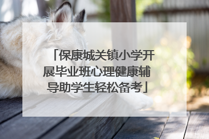保康城关镇小学开展毕业班心理健康辅导助学生轻松备考
