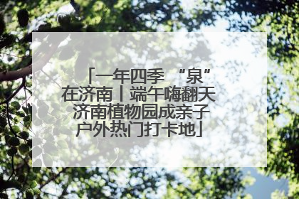 一年四季 “泉”在济南丨端午嗨翻天 济南植物园成亲子户外热门打卡地