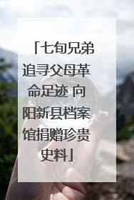 七旬兄弟追寻父母革命足迹 向阳新县档案馆捐赠珍贵史料