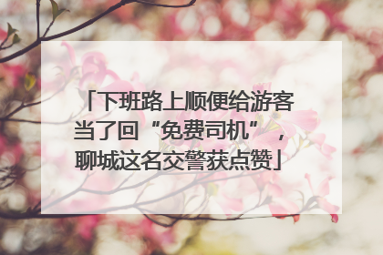 下班路上顺便给游客当了回“免费司机”，聊城这名交警获点赞