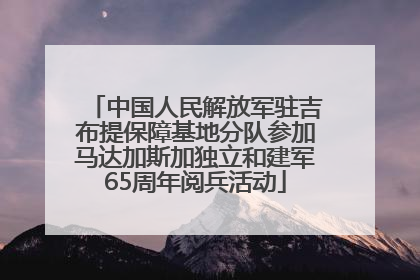 中国人民解放军驻吉布提保障基地分队参加马达加斯加独立和建军65周年阅兵活动