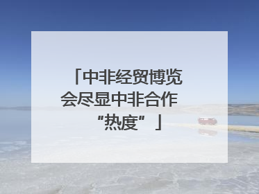 中非经贸博览会尽显中非合作“热度”