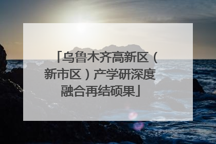 乌鲁木齐高新区（新市区）产学研深度融合再结硕果