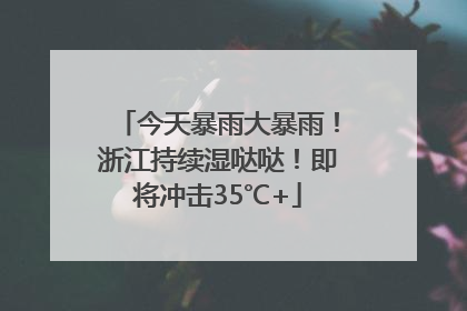 今天暴雨大暴雨！浙江持续湿哒哒！即将冲击35℃+