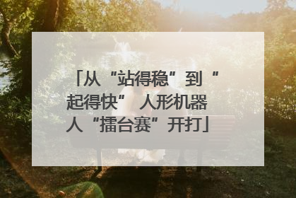 从“站得稳”到“起得快” 人形机器人“擂台赛”开打