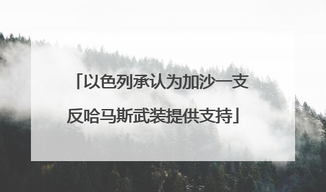 以色列承认为加沙一支反哈马斯武装提供支持