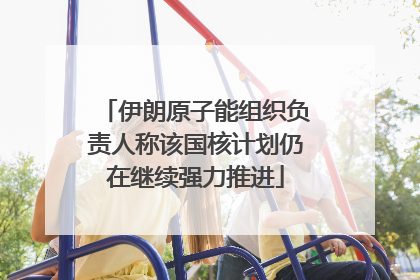 伊朗原子能组织负责人称该国核计划仍在继续强力推进