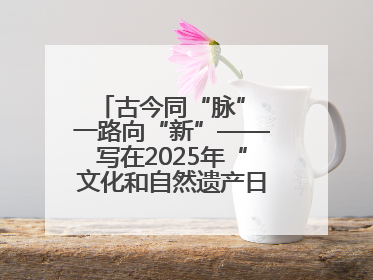 古今同“脉” 一路向“新”——写在2025年“文化和自然遗产日”之际