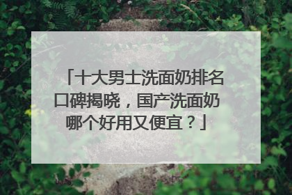 十大男士洗面奶排名口碑揭晓，国产洗面奶哪个好用又便宜？
