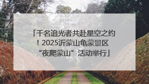 千名追光者共赴星空之约！2025沂蒙山龟蒙景区“夜爬蒙山”活动举行