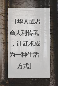 华人武者意大利传武：让武术成为一种生活方式