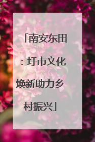 南安东田：圩市文化焕新助力乡村振兴