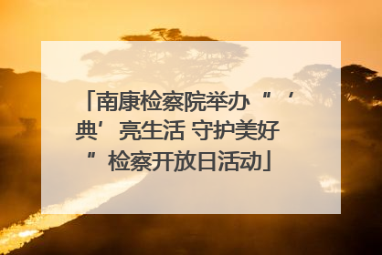 南康检察院举办“‘典’亮生活 守护美好”检察开放日活动